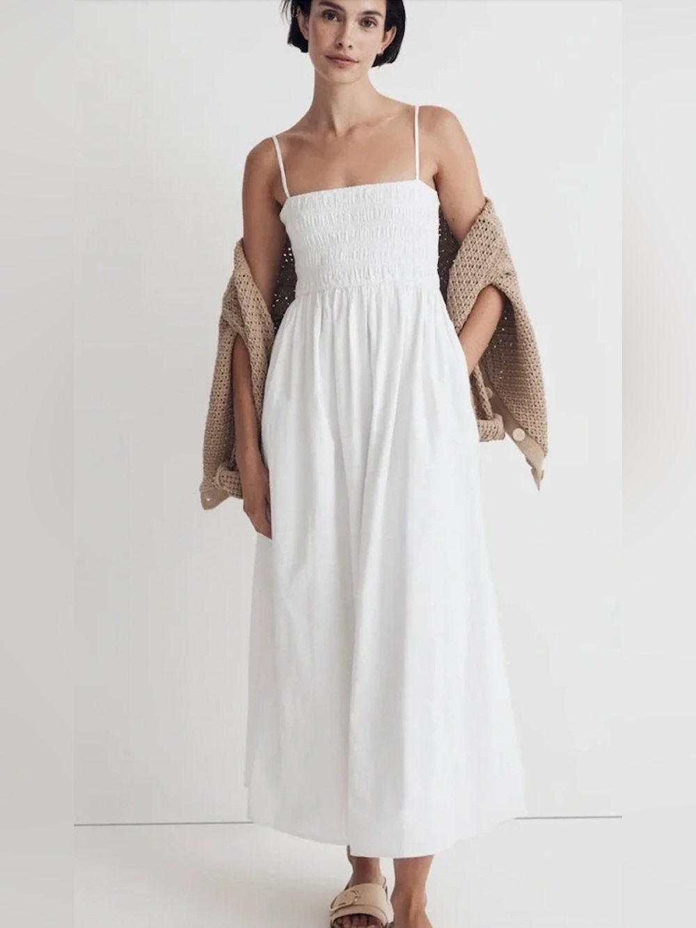 Madewell White Midi Sundress